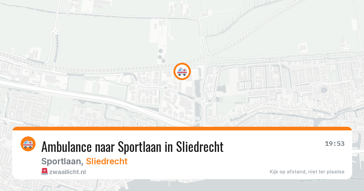 Ambulance naar Sportlaan in Sliedrecht — 17 feb 2026