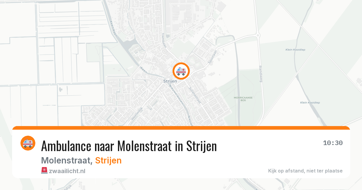 Ambulance naar Molenstraat in Strijen — 23 mrt 2026