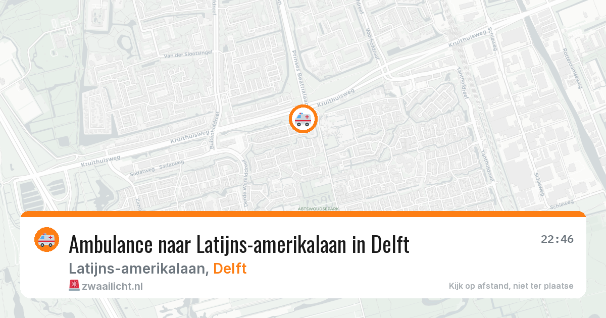 Ambulance naar Latijns-amerikalaan in Delft — 1 apr 2026