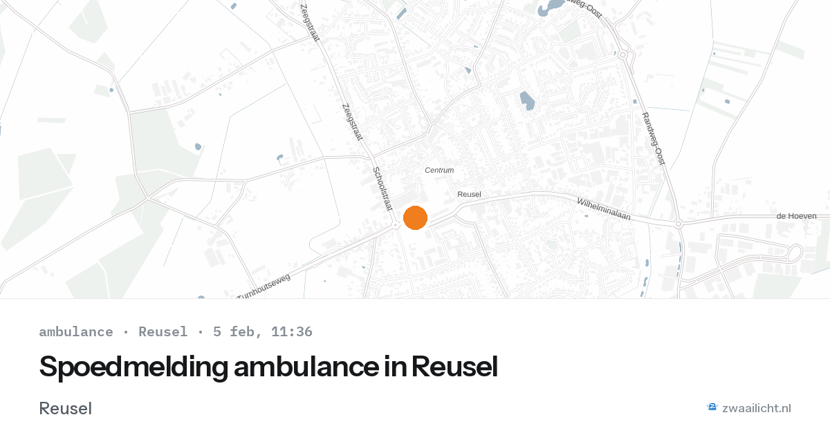 Spoedmelding ambulance in Reusel — 5 feb 2026