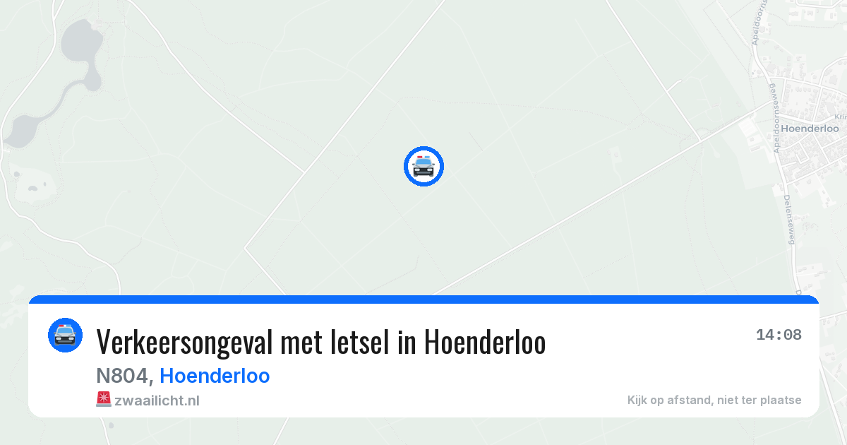 Verkeersongeval met letsel in Hoenderloo — 4 apr 2026