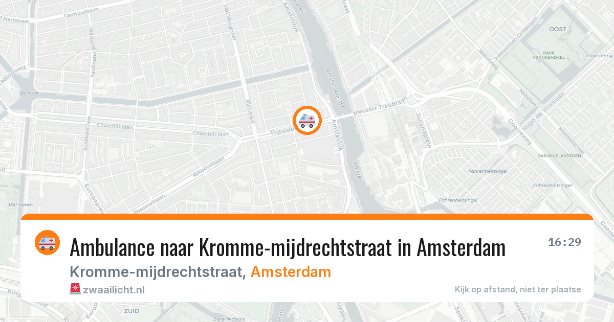 Ambulance naar Kromme-mijdrechtstraat in Amsterdam — 13 aug 2026