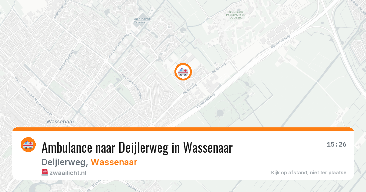 Ambulance naar Deijlerweg in Wassenaar — 22 jun 2026