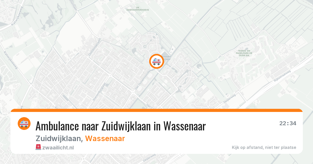 Ambulance naar Zuidwijklaan in Wassenaar — 3 aug 2026