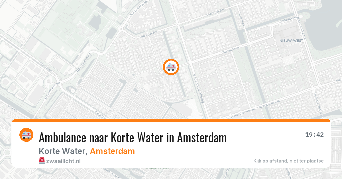 Ambulance naar Korte Water in Amsterdam — 12 aug 2026