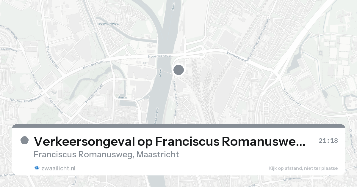 Verkeersongeval op Franciscus Romanusweg in Maastricht — 19 aug 2026