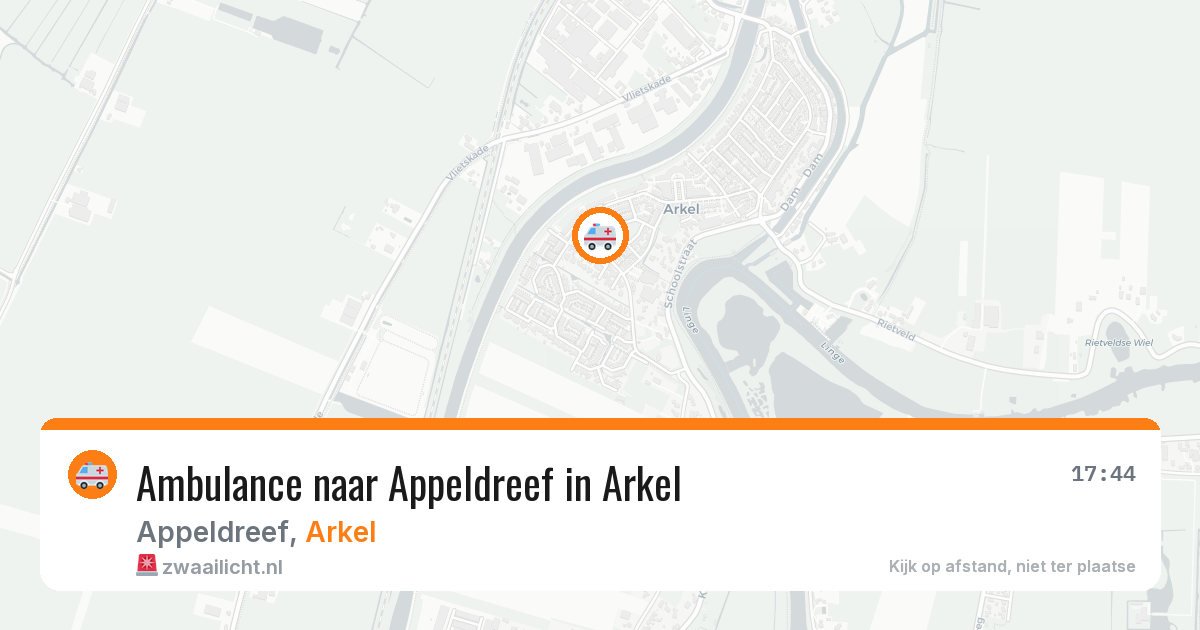 Ambulance naar Appeldreef in Arkel — 3 aug 2026