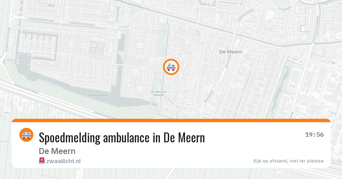 Spoedmelding ambulance in De Meern — 10 aug 2026