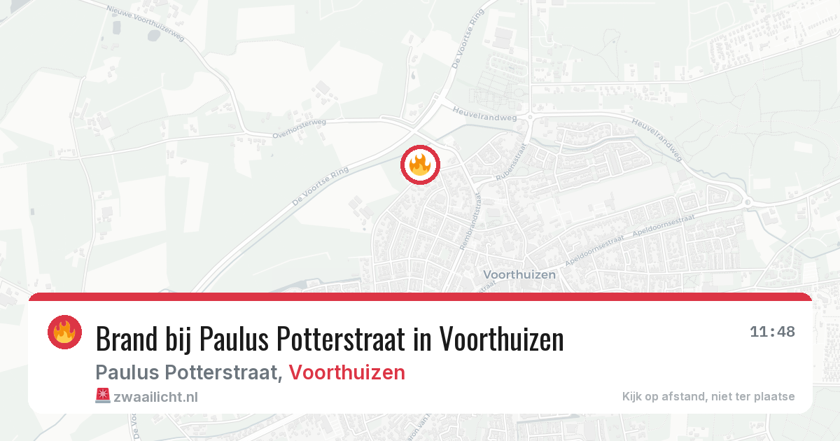 Brand bij Paulus Potterstraat in Voorthuizen — 5 jun 2026