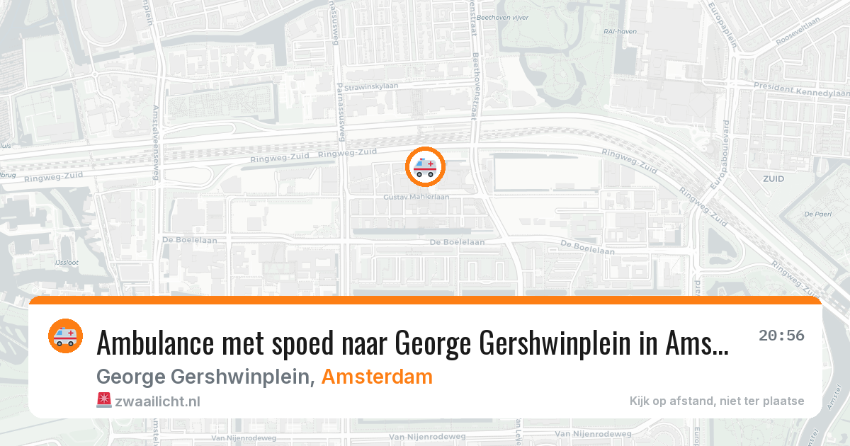 Ambulance met spoed naar George Gershwinplein in Amsterdam — 12 jun 2026