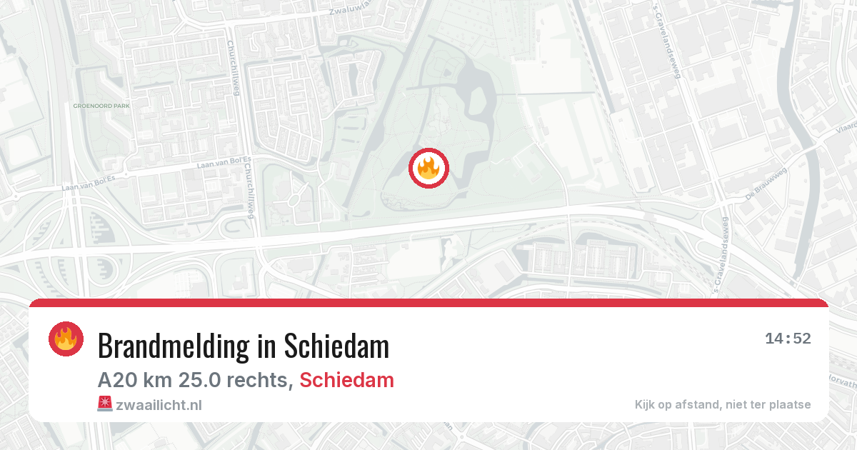 Brandmelding in Schiedam — 13 aug 2026