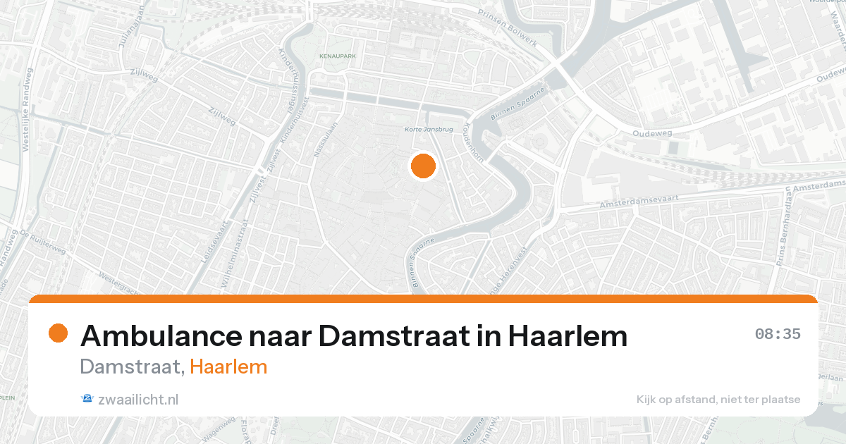 Ambulance naar Damstraat in Haarlem — 20 aug 2026