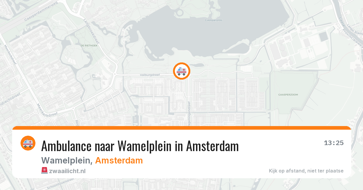 Ambulance naar Wamelplein in Amsterdam — 16 jun 2026
