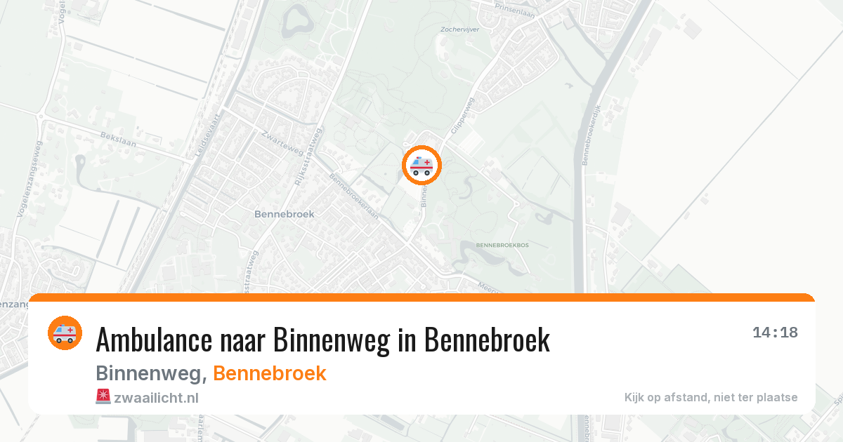 Ambulance naar Binnenweg in Bennebroek — 21 mrt 2026