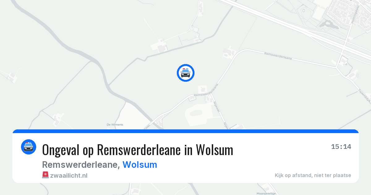 Ongeval op Remswerderleane in Wolsum — 16 apr 2026