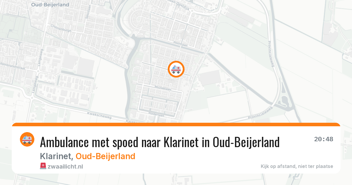 Ambulance met spoed naar Klarinet in Oud-Beijerland — 3 jul 2026