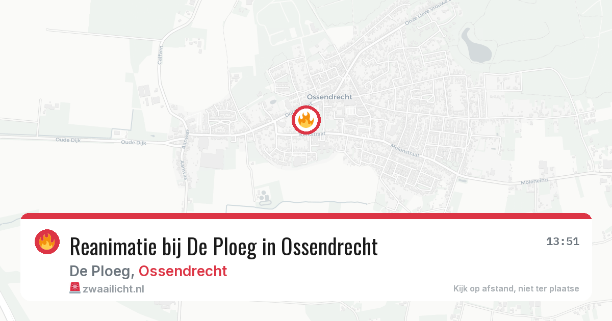 Reanimatie bij De Ploeg in Ossendrecht — 27 jun 2026