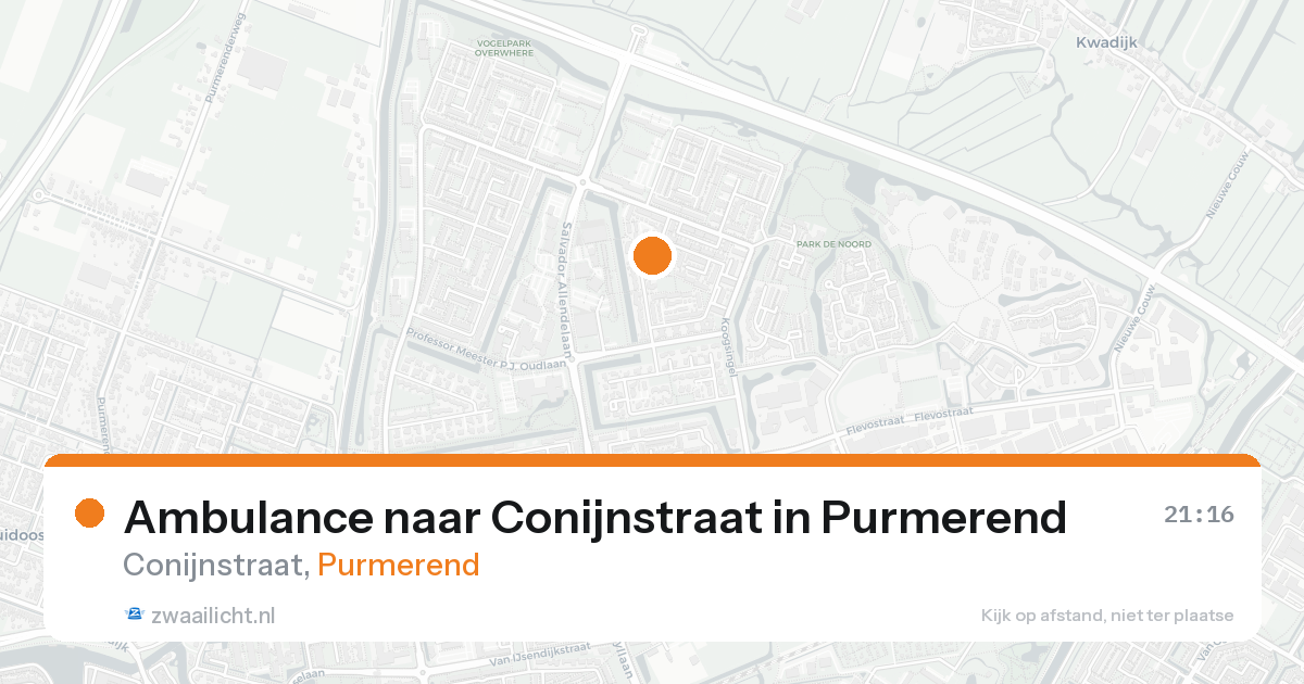 Ambulance naar Conijnstraat in Purmerend — 23 mei 2026