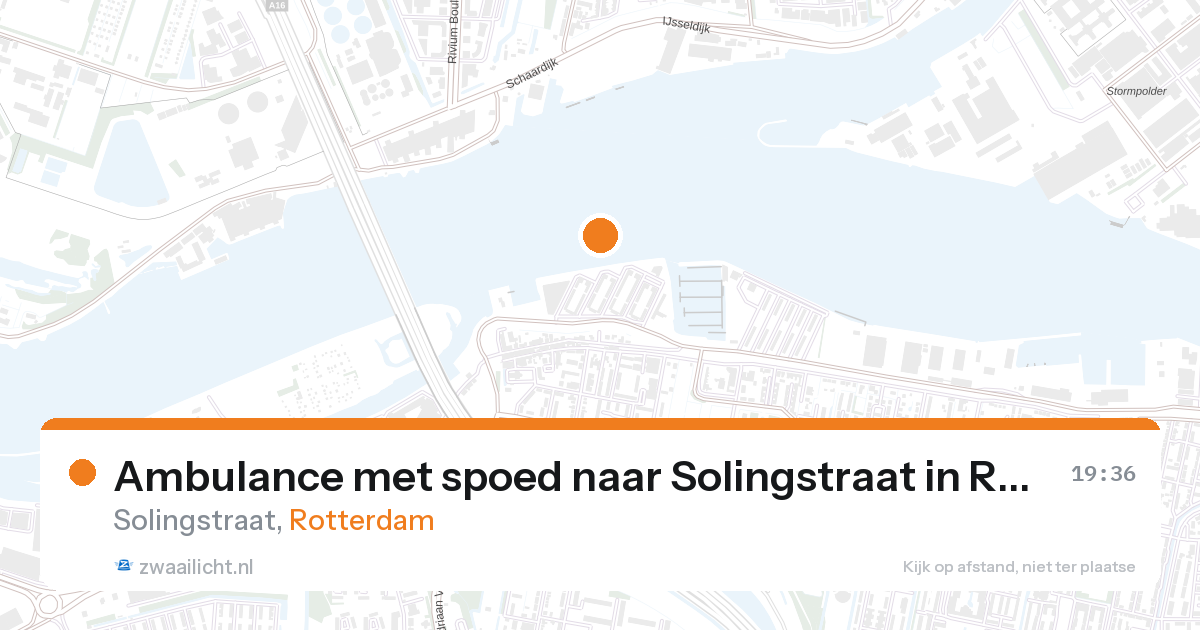 Ambulance met spoed naar Solingstraat in Rotterdam — 16 jul 2026