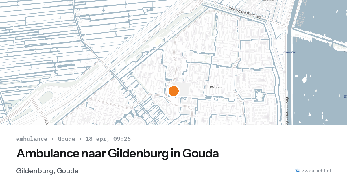 Ambulance naar Gildenburg in Gouda — 18 apr 2026