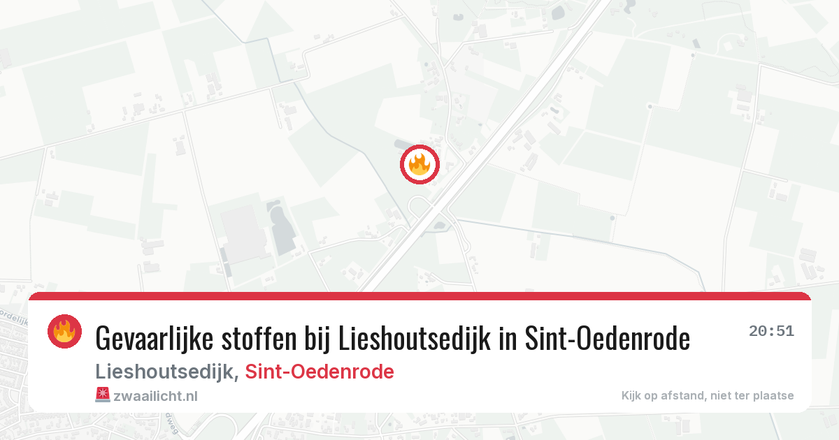 Gevaarlijke stoffen bij Lieshoutsedijk in Sint-Oedenrode — 2 jun 2026
