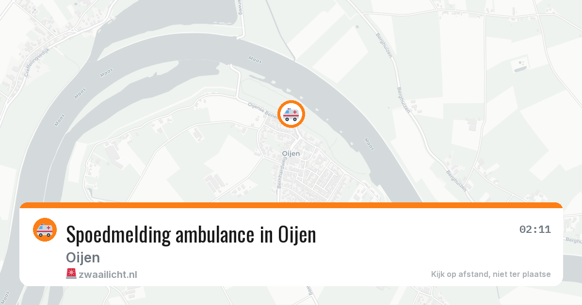 Spoedmelding ambulance in Oijen — 29 jan 2026
