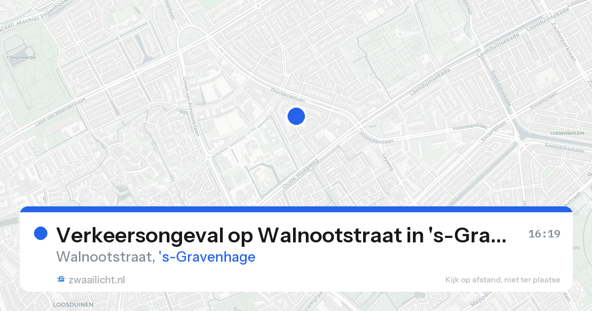 Verkeersongeval op Walnootstraat in 's-Gravenhage — 4 mei 2026