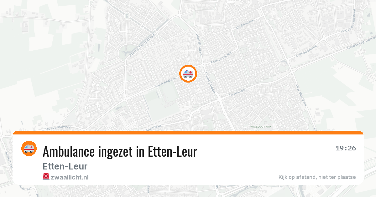 Ambulance ingezet in Etten-Leur — 11 aug 2026
