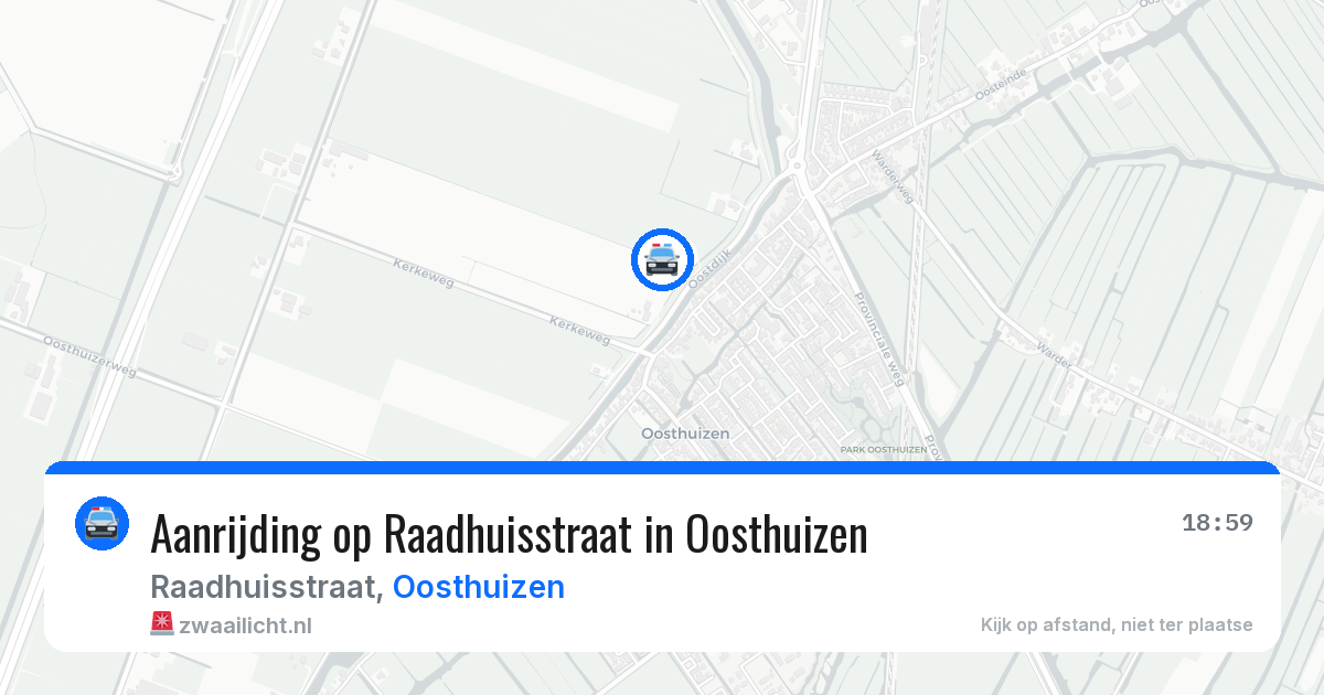 Aanrijding op Raadhuisstraat in Oosthuizen — 11 jun 2026