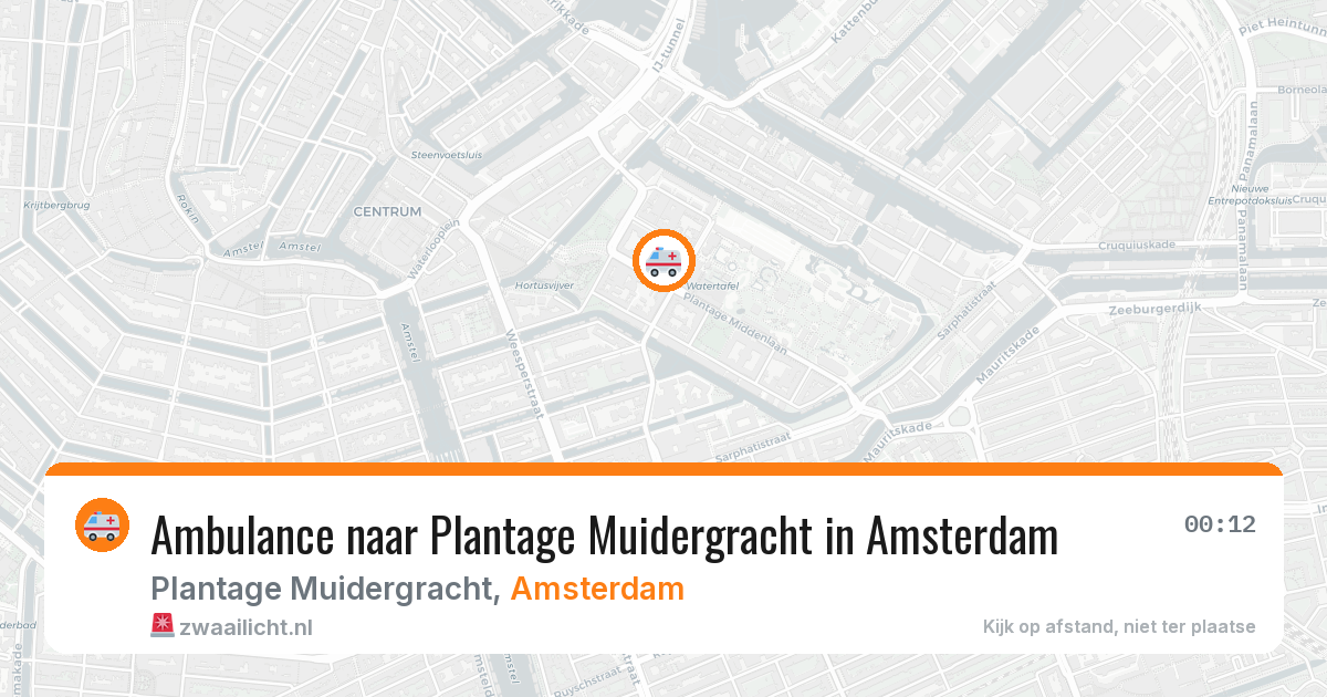 Ambulance naar Plantage Muidergracht in Amsterdam — 21 mei 2026