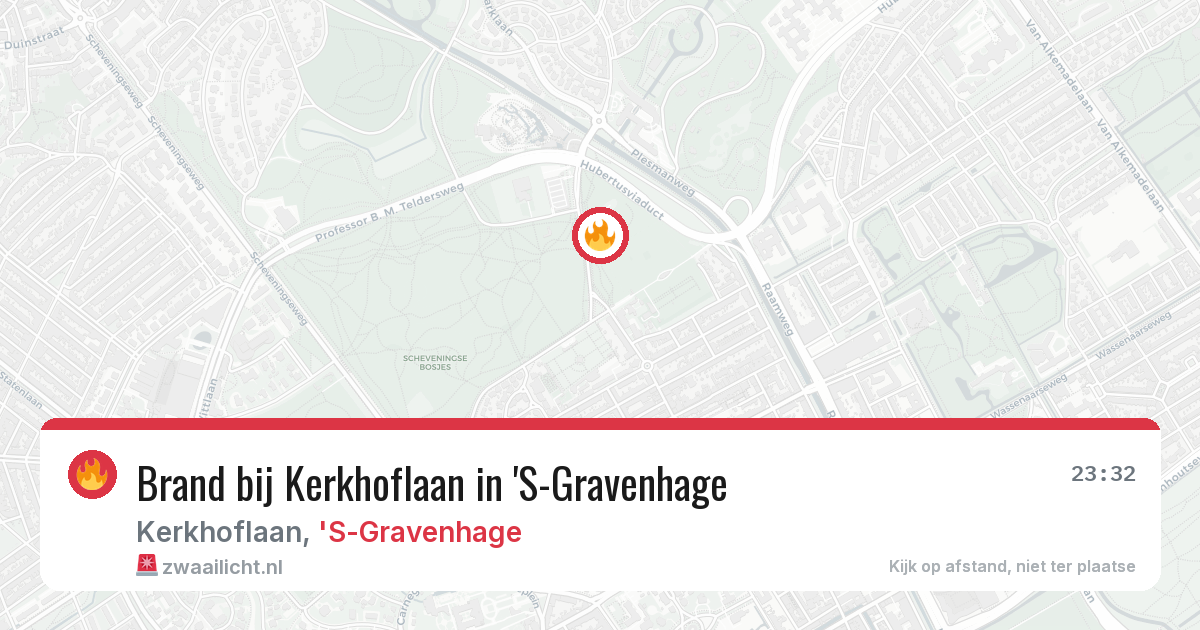 Brand bij Kerkhoflaan in 'S-Gravenhage — 14 mei 2026