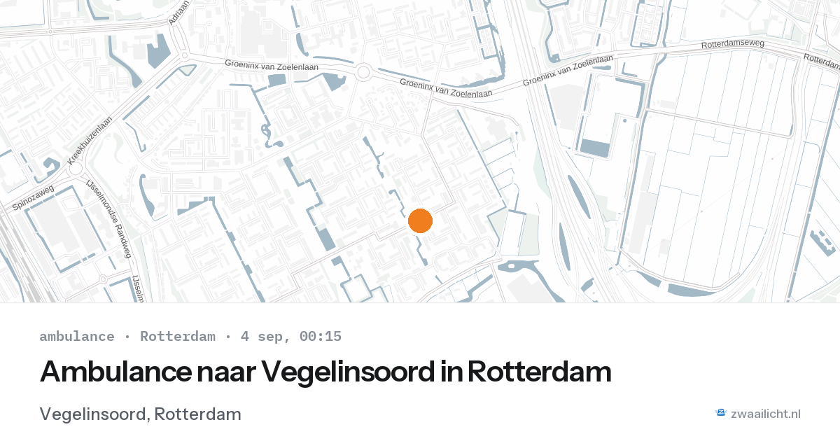 Ambulance naar Vegelinsoord in Rotterdam — 3 sep 2026