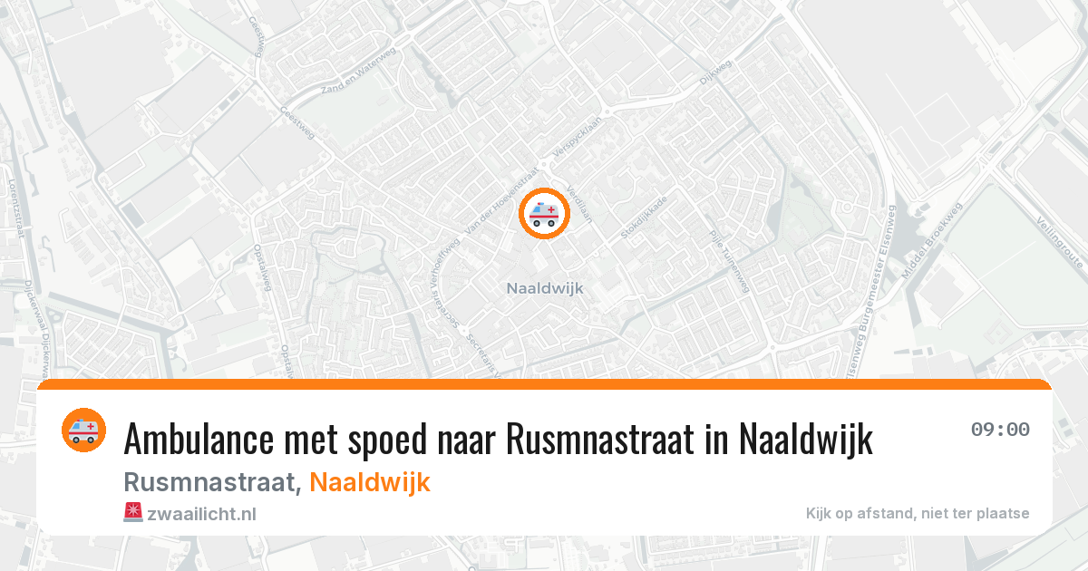Ambulance met spoed naar Rusmnastraat in Naaldwijk — 7 jul 2026