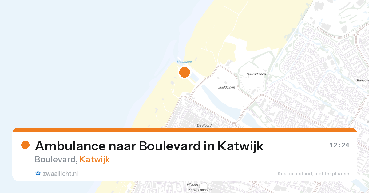 Ambulance naar Boulevard in Katwijk — 16 mrt 2026
