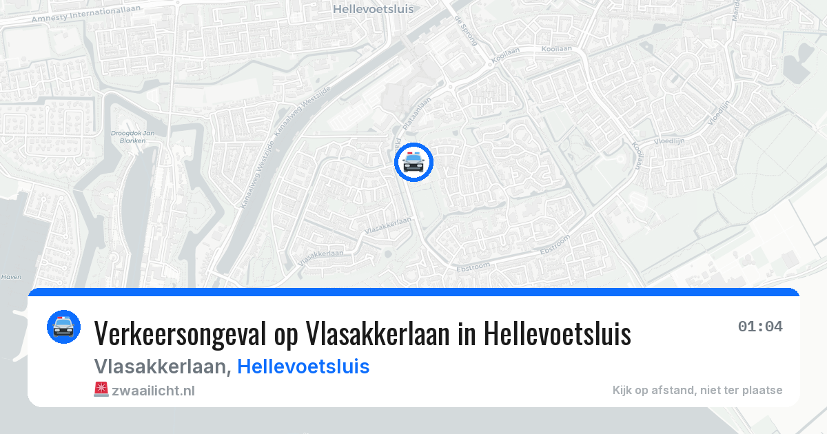 Verkeersongeval op Vlasakkerlaan in Hellevoetsluis — 12 jun 2026
