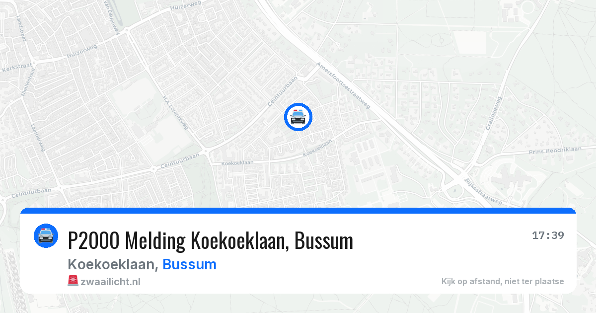 P2000 Melding Koekoeklaan, Bussum — 30 jun 2026