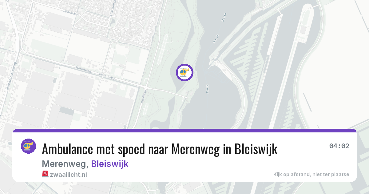 Ambulance met spoed naar Merenweg in Bleiswijk — 5 jul 2026