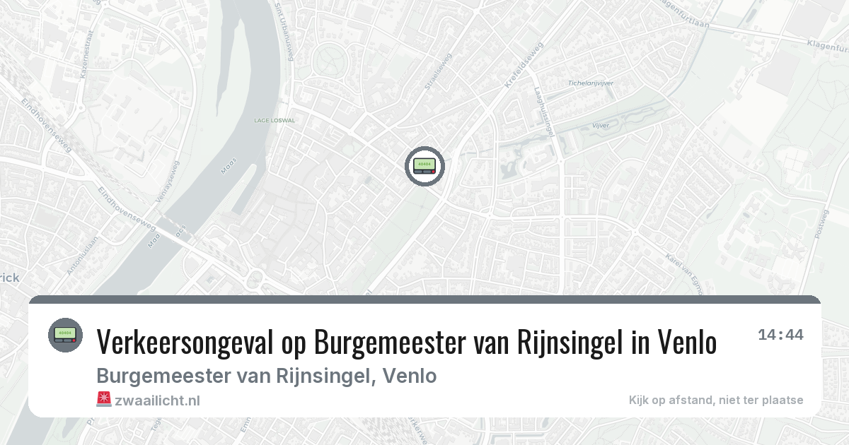 Verkeersongeval op Burgemeester van Rijnsingel in Venlo — 4 jun 2026