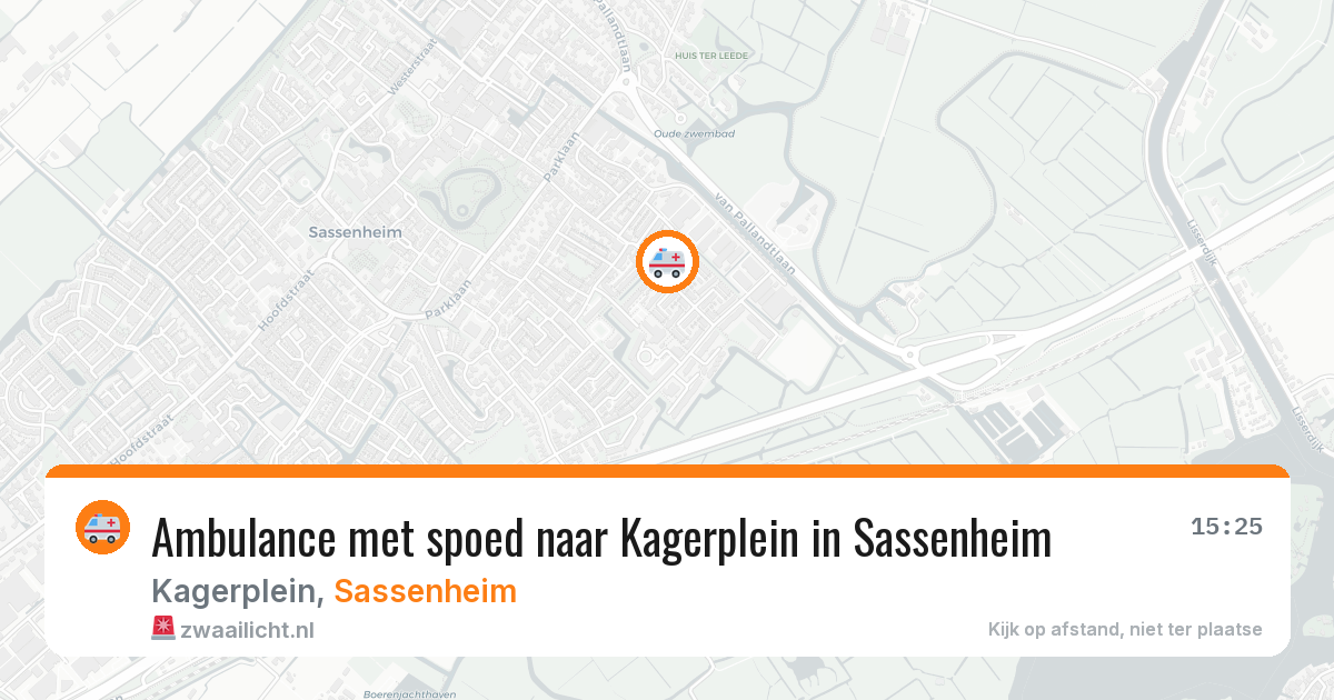 Ambulance met spoed naar Kagerplein in Sassenheim — 17 jun 2026