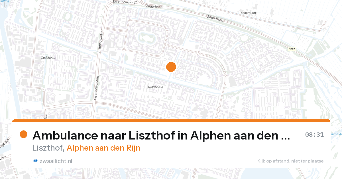 Ambulance naar Liszthof in Alphen aan den Rijn — 25 apr 2026