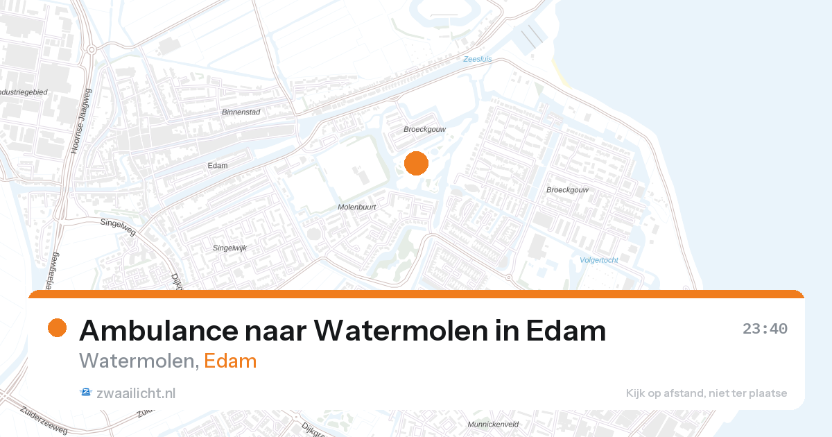 Ambulance naar Watermolen in Edam — 10 jun 2026