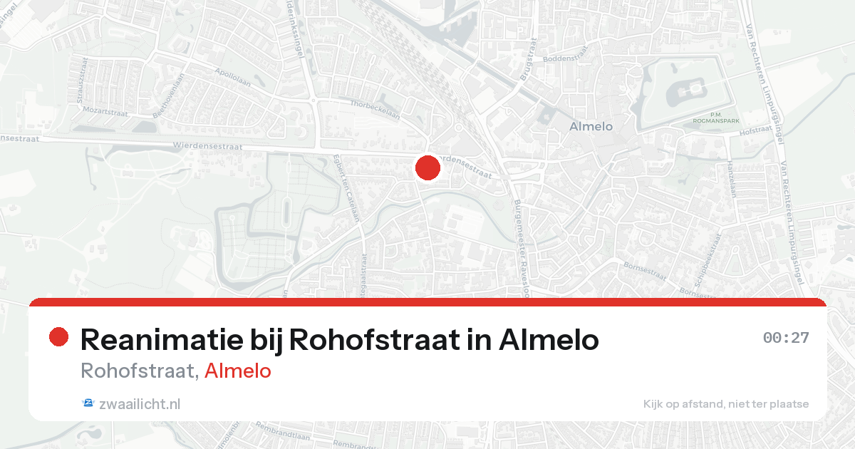 Reanimatie bij Rohofstraat in Almelo — 17 aug 2026
