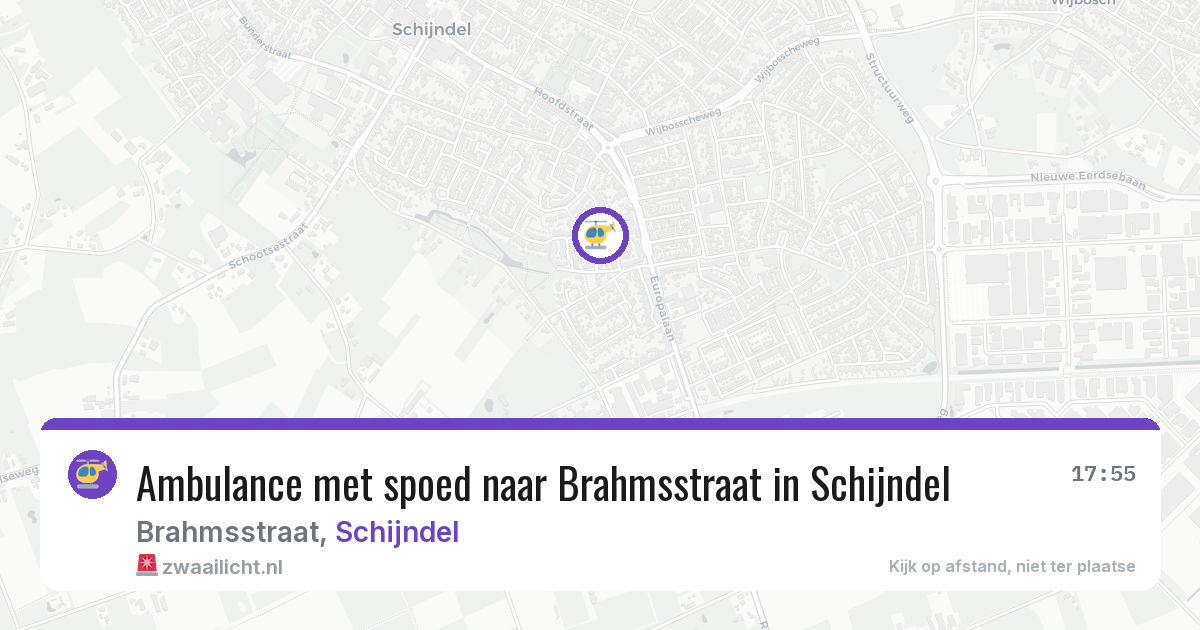 Ambulance met spoed naar Brahmsstraat in Schijndel — 6 jul 2026
