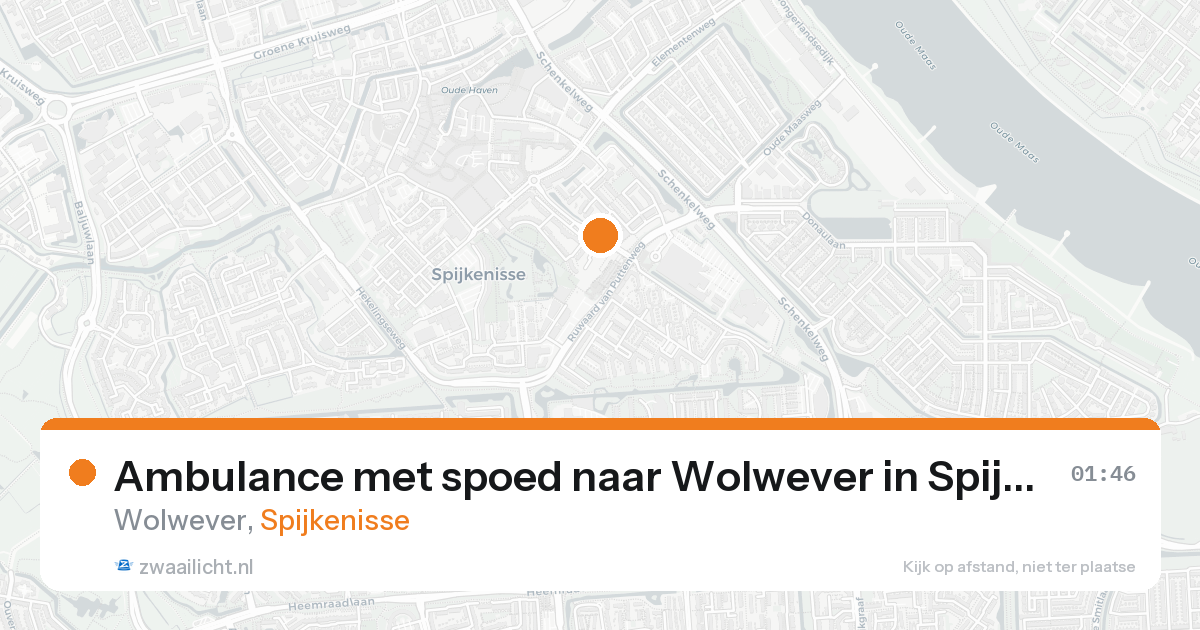 Ambulance met spoed naar Wolwever in Spijkenisse — 18 aug 2026