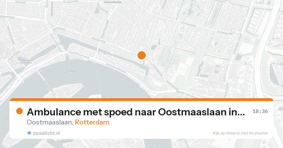 Ambulance met spoed naar Oostmaaslaan in Rotterdam — 25 aug 2026