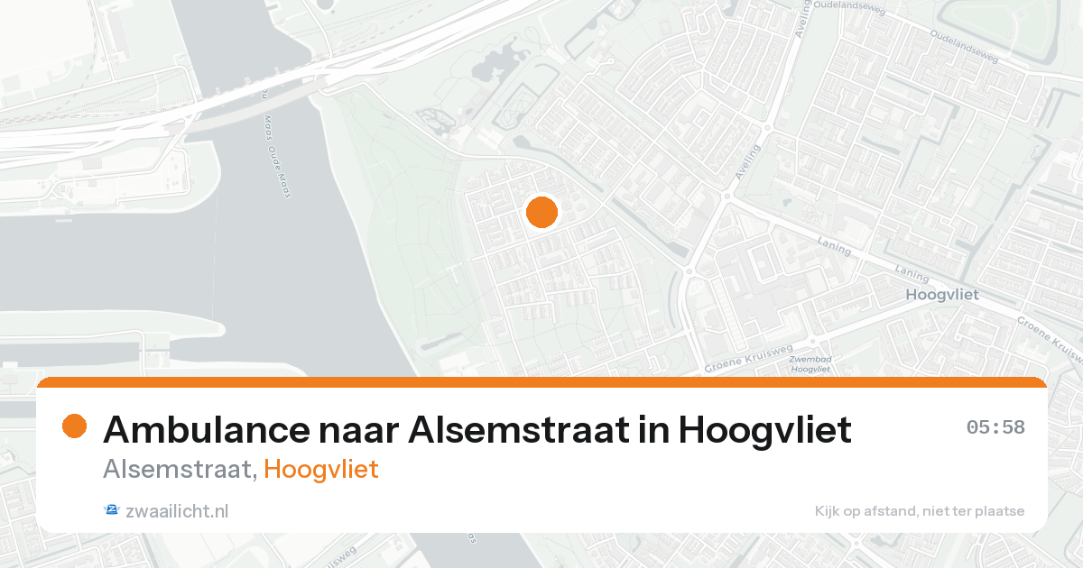 Ambulance naar Alsemstraat in Hoogvliet — 22 aug 2026