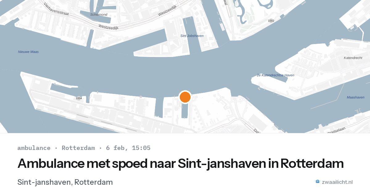 Ambulance met spoed naar Sint-janshaven in Rotterdam — 6 feb 2026