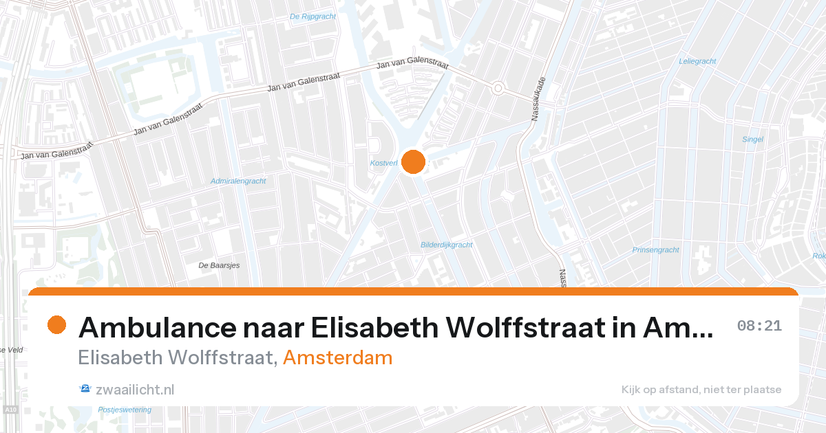 Ambulance naar Elisabeth Wolffstraat in Amsterdam — 28 aug 2026