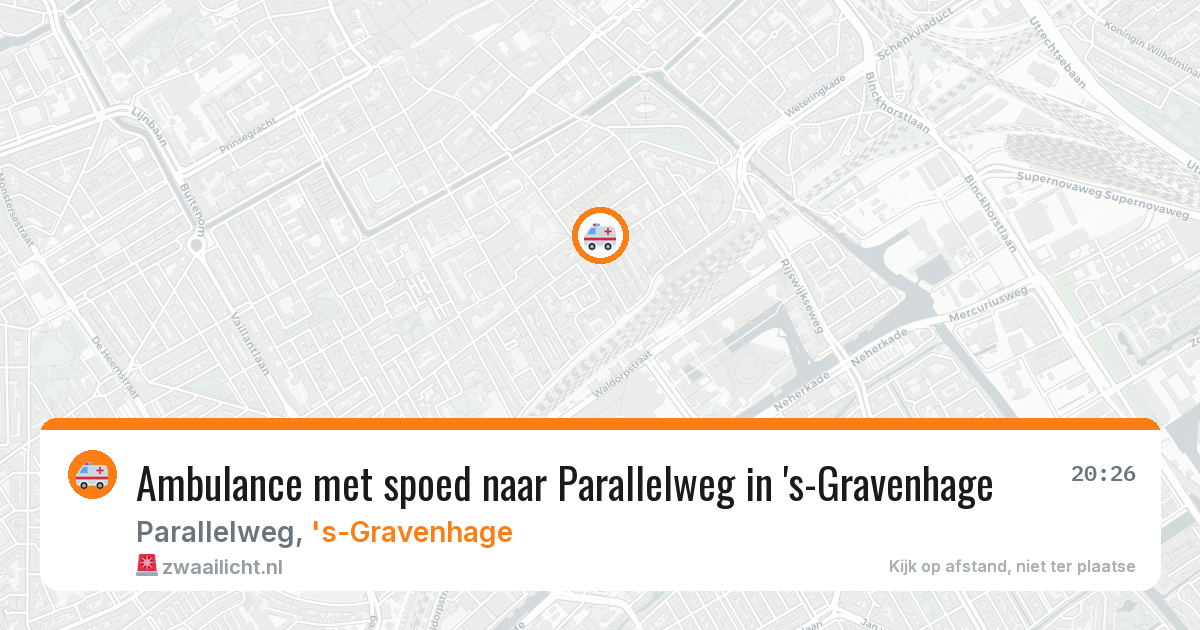 Ambulance met spoed naar Parallelweg in 's-Gravenhage — 16 apr 2026