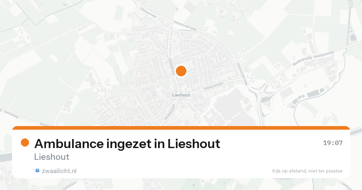 Ambulance ingezet in Lieshout — 30 jun 2026